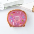 Pink donut hair claw clip with colorful sprinkles and pearlescent resin finish - Pink Purple