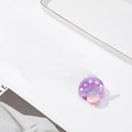 Chic purple mushroom hair claw clip with white dots and pink base for cute hairstyles - Purple Small