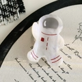 Pinza para el pelo de astronauta con acabado perlado para accesorios creativos mujer - 8.4cm / Blanco Roto