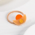 Pinza per capelli retrò a forma di ventaglio con motivi tradizionali in resina acetato - Stile Elastico per Capelli con Decoro a Moneta