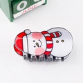 Cute cartoon snowman hair claw clip with red hat and scarf for Christmas hairstyle - 3# Christmas Snowman