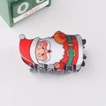 Pince à cheveux Père Noël dessin animé rouge et blanc brillant pour coiffure festive - 5# Père Noël Style C