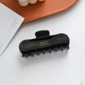 Pinza grande de acetato negro para el pelo con letras doradas Barrette La France - Negro
