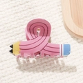 Molla per capelli a forma di matita rosa dal design creativo per acconciature uniche - Rose Pink Pencil