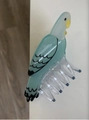 Pince à cheveux perroquet bleue en acétate de cellulose avec motif dégradé élégant - Oiseau Bleu