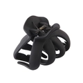 Grande pince à cheveux noire mate avec ressort métallique pour cheveux épais - Noir
