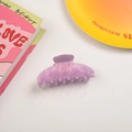 Pince à cheveux en acrylique violet scintillant avec une finition brillante élégante - Pailleté Rose Violet