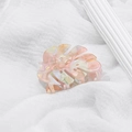 Elegante pinza per capelli in acetato a forma di foglia con motivo marmorizzato rosa e verde - Rosa