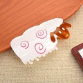 Cute sheep acetate hair claw clip with white body and red spiral patterns - Sheep 10.5cm