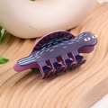 Creative purple dinosaur hair claw clip for women made of high-quality acrylic resin - Dinosaur Claw Clip
