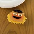 Funny yellow and orange cartoon monster hair claw clip made of smooth acetate material - 2# Monster (Approx 7.8*5.2cm)