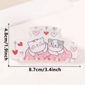 Detailansicht der Katzenhaarklammer mit Abmessungen 8,7 cm Breite und 4,8 cm Höhe - Pudding Und Gelee