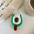 Detailansicht einer Haarklammer im Avocado-Eis-Design aus hochwertigem Acetat-Material - 3# Avocado-Eis