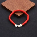 Handgemachtes rotes Taylor Fan-Freundschaftsarmband mit RED-Buchstabenperlen aus Ton - Rot RED-Stil