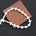 White synthetic turquoise cross beads for jewelry making DIY accessories set - Standard Bead Strand / White Cross (MS-0031)