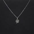 Elegant silver glowing four-leaf clover pendant necklace for women on a dark background - Silver (Luminous Clover)