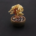 Albero della fortuna in cristallo giallo fatto a mano su base in ceramica decorativa - Albero di Citrino Naturale