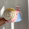 Colorful snail-shaped hair claw clip made of polished acetate for women stylish accessories - Large / Pink Blue Snail