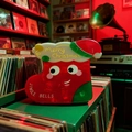 Pinza per capelli calza di Natale festiva con stampa augurale e grazioso cappello rosso - Stile Calza di Natale / Rosso