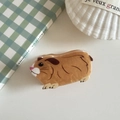 Detail view of the guinea pig shaped hair claw clip made of pearlized acetate material - Squirrel