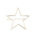 Minimalistische goldene Haarspange in Sternform aus Metall auf weißem Hintergrund - Gold