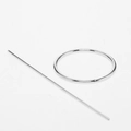 Set fermacapelli geometrico in lega argentata lucida con anello per capelli moderno - Rotondo / Argento