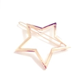 Close-up of a minimalist hollow star-shaped hair clip in polished rose gold finish - Star Gold (H58)