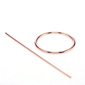 Chiusura a ginocchiera OT in lega oro rosa lucido per accessori e fermagli - Rotondo / Oro rosa