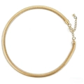 Collier maille serpent dorée polie avec fermoir mousqueton et chaîne d'extension - Or