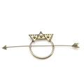 Retro kronenförmige Haarnadel und Pfeilschieber Haarklammer Set in antikem Gold - Antikgold
