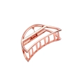 Elegante pinza per capelli in lega oro rosa con design minimalista a semicerchio cavo - Oro rosa