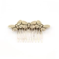 Vintage style metal butterfly hair comb in antique gold finish for elegant hair styling - Antique Gold
