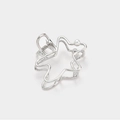 Pinza per capelli a stella d'argento con perle e design geometrico minimalista chic - Argento
