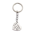 Portachiavi a cuore in acciaio inox argento con incisione she believed she could so she did - Portachiavi Tondo Ciondolo Cuore Ispiratore