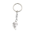 Portachiavi Big Sis in argento a forma di cuore con incisione per sorelle e amiche - Stile Big Sis (K62)