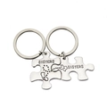 Llaveros para hermanas en forma de puzzle con mapa de EE. UU. y grabado especial - Estilo de Puzzle Grabado Sisters (K57)