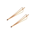 Set di fermagli per capelli geometrici in oro rosa con design a triangolo cavo - Stile Inclinato (H191)