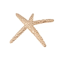 Starfish hair clip in rose gold alloy with textured hammered finish for women - Rose Gold Hammered Starfish Style (H14)