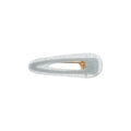 Sparkling silver glitter teardrop hair clip with a gold-tone snap buckle for women - Teardrop / Teardrop Starry Gray