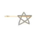Pinza para el cabello retro de aleación dorada con estrella y diamantes de imitación - Estrella Dorada (H193)