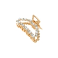 Pince à cheveux en alliage doré avec perles et strass au design géométrique - Style Arc Perle Et Strass (H83)