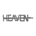 Funkelnde Haarklammer aus Silberlegierung mit HEAVEN-Kristallbuchstaben für Damen - HEAVEN Stil / Schwarze Basis Silberner Buchstabe