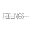 Nahaufnahme der silberfarbenen Haarspange mit glitzernden FEELINGS-Strasssteinen - FEELINGS Stil / Silber