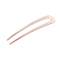 Minimalist U-shaped alloy hair pin fork in elegant rose gold finish with polished surface - Rose Gold