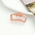 Elegant rose gold minimalist geometric hollow metal hair claw clip for women - Irregular Geometric Style (Rose Gold)