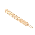 Minimalistische goldene Haarklammer mit Kettengliedern und poliertem Metallic-Finish - Goldener Dünner Ketten Stil / Gold