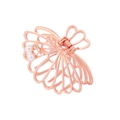 Pince à cheveux ajourée en or rose élégante avec perles blanches et strass brillants - Or rose