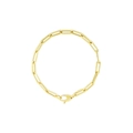 Collana a catena a graffetta in oro 18 carati con chiusura a moschettone da donna - 17cm / Oro