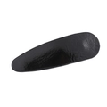 Classic black PU leather leopard print hair clip with vintage geometric duckbill shape - Black Glossy Leather Style (C Black)