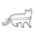 Minimalist silver cat shaped alloy hair clip with polished metallic finish and snap design - Silver Cat Style